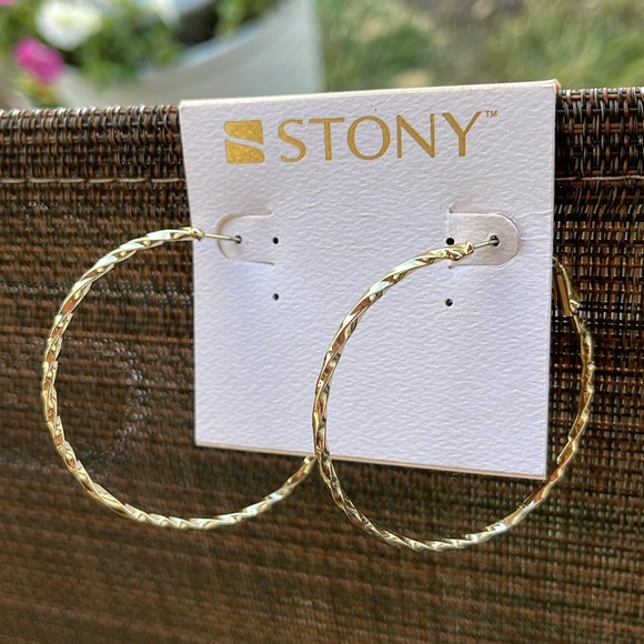 Gold Hoop Earrings - Picture 13 of 15